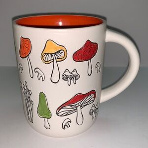 Stoneware Mug With Mushrooms 🍄🍄‍🟫